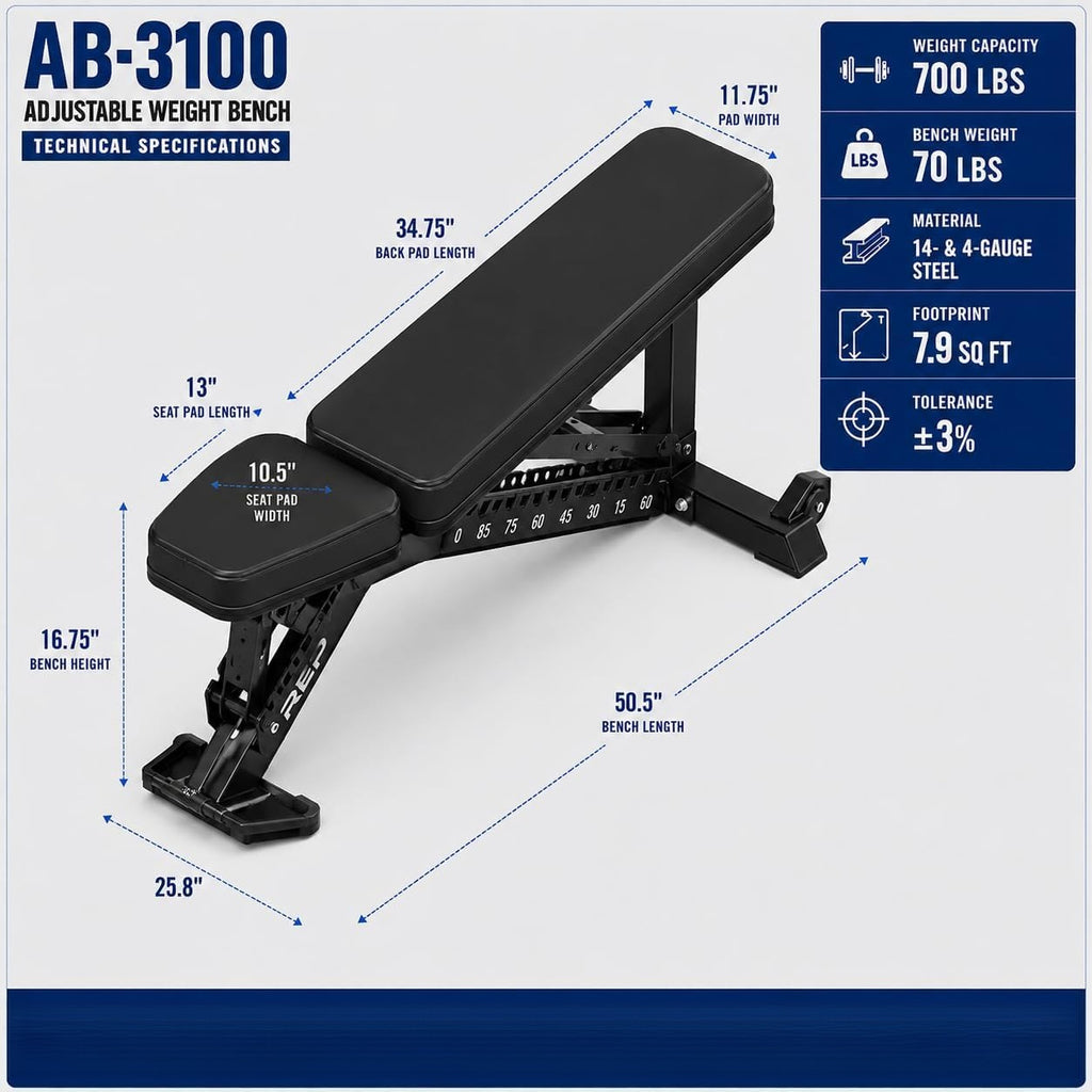 3100 FID Foldable Weight Bench