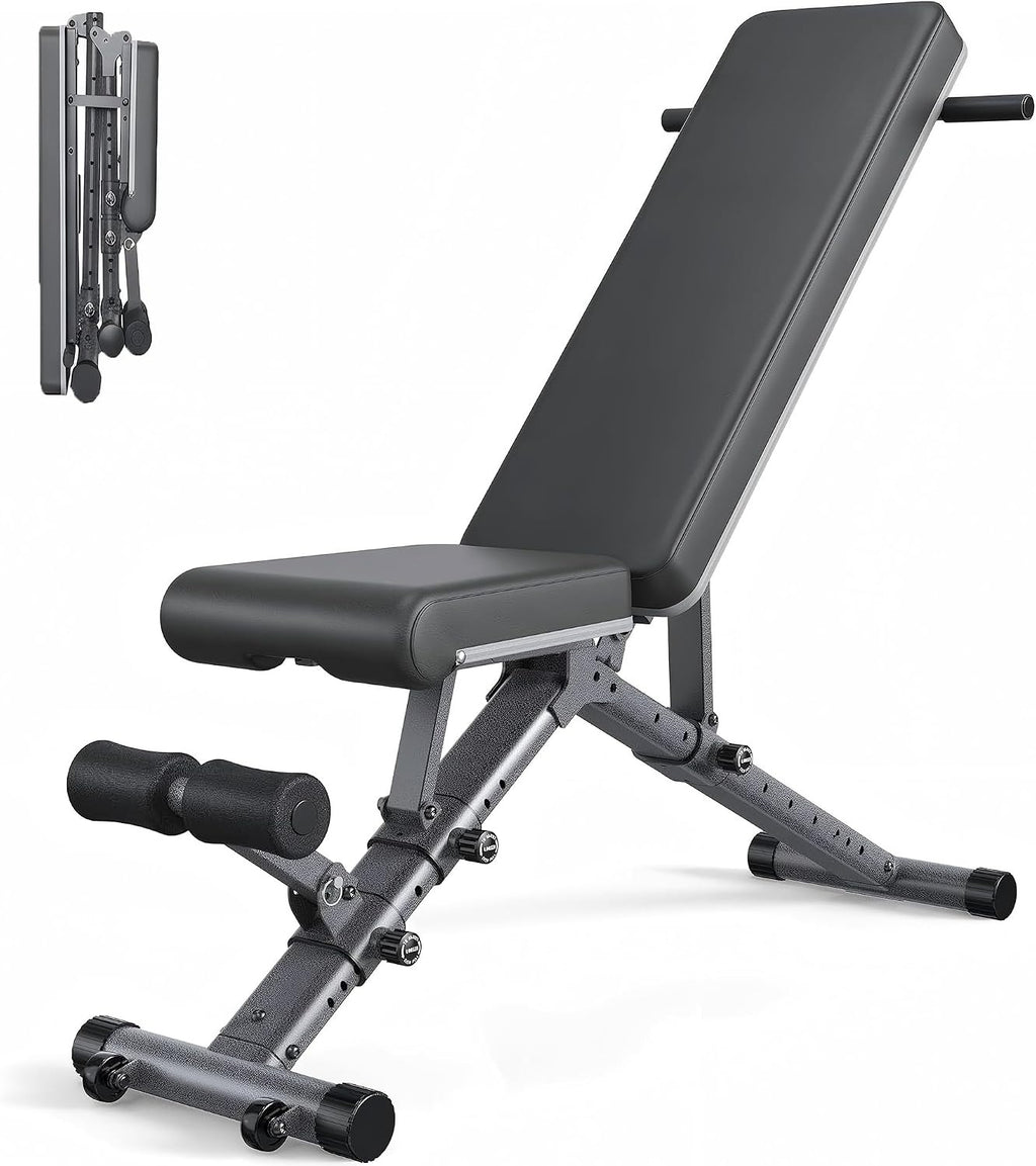 Foldable Adjustable Weight Bench‑1000/1300 LBS