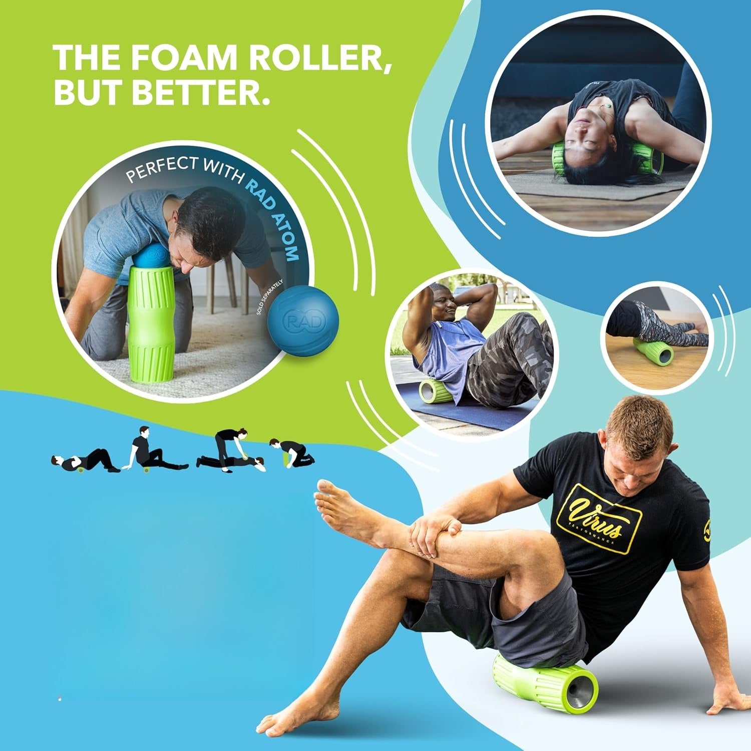 Extra Firm High‑Density Foam Roller
