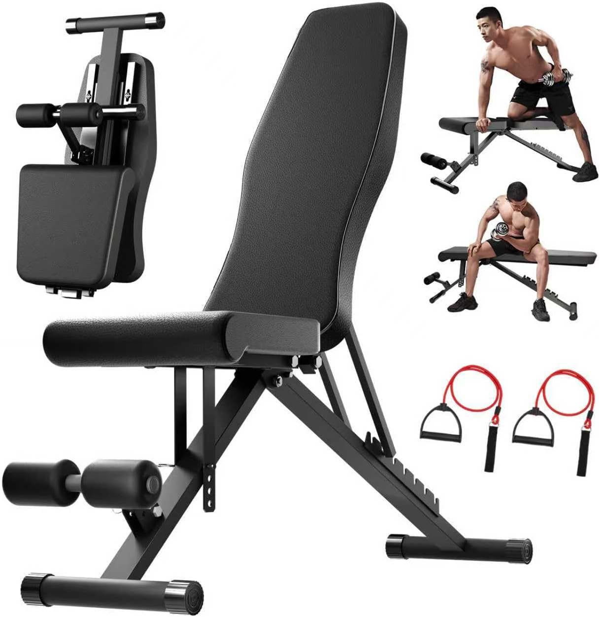 Adjustable Weight Bench‑With Leg Extension, Foldable