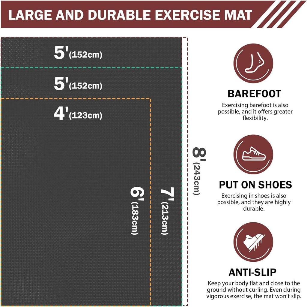 6mm Shoe‑Friendly Extra‑Large Exercise Mat