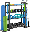 4‑Tier Dumbbell Rack‑With Yoga Mat Holder