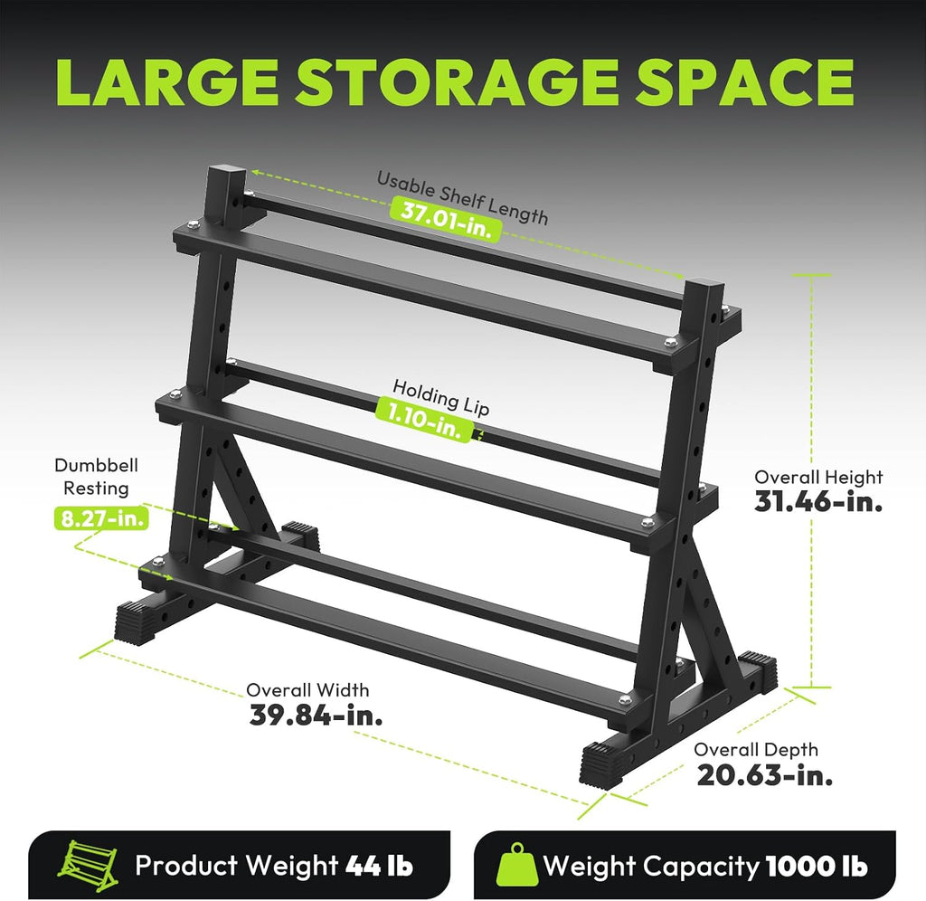 4‑Tier & 5‑Tier Dumbbell Rack‑Rack Only