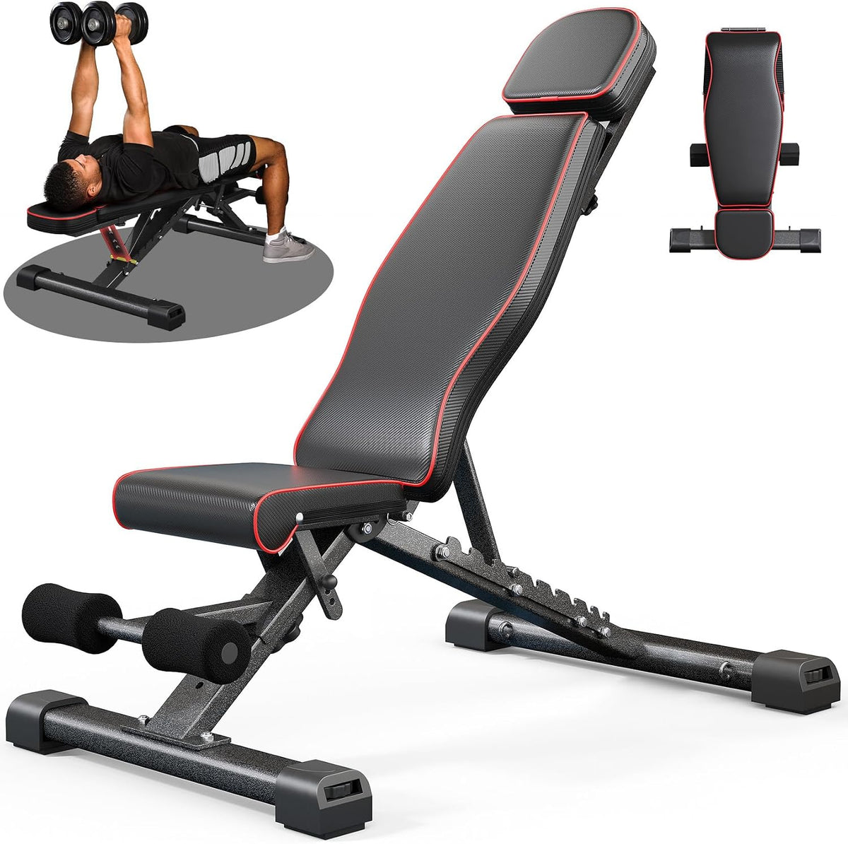 Foldable Adjustable Weight Bench