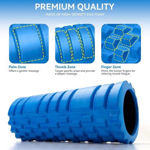 13" High‑Density Foam Roller‑Blue