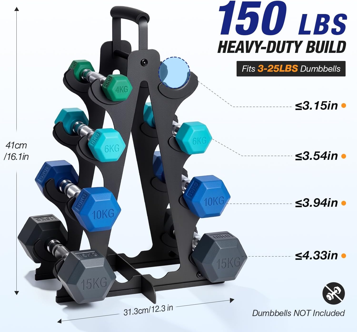 Frame Dumbbell Rack‑Rack Only