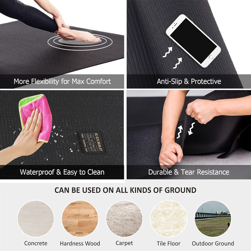 7mm Extra‑Large Non‑Slip Home Gym Exercise Mat