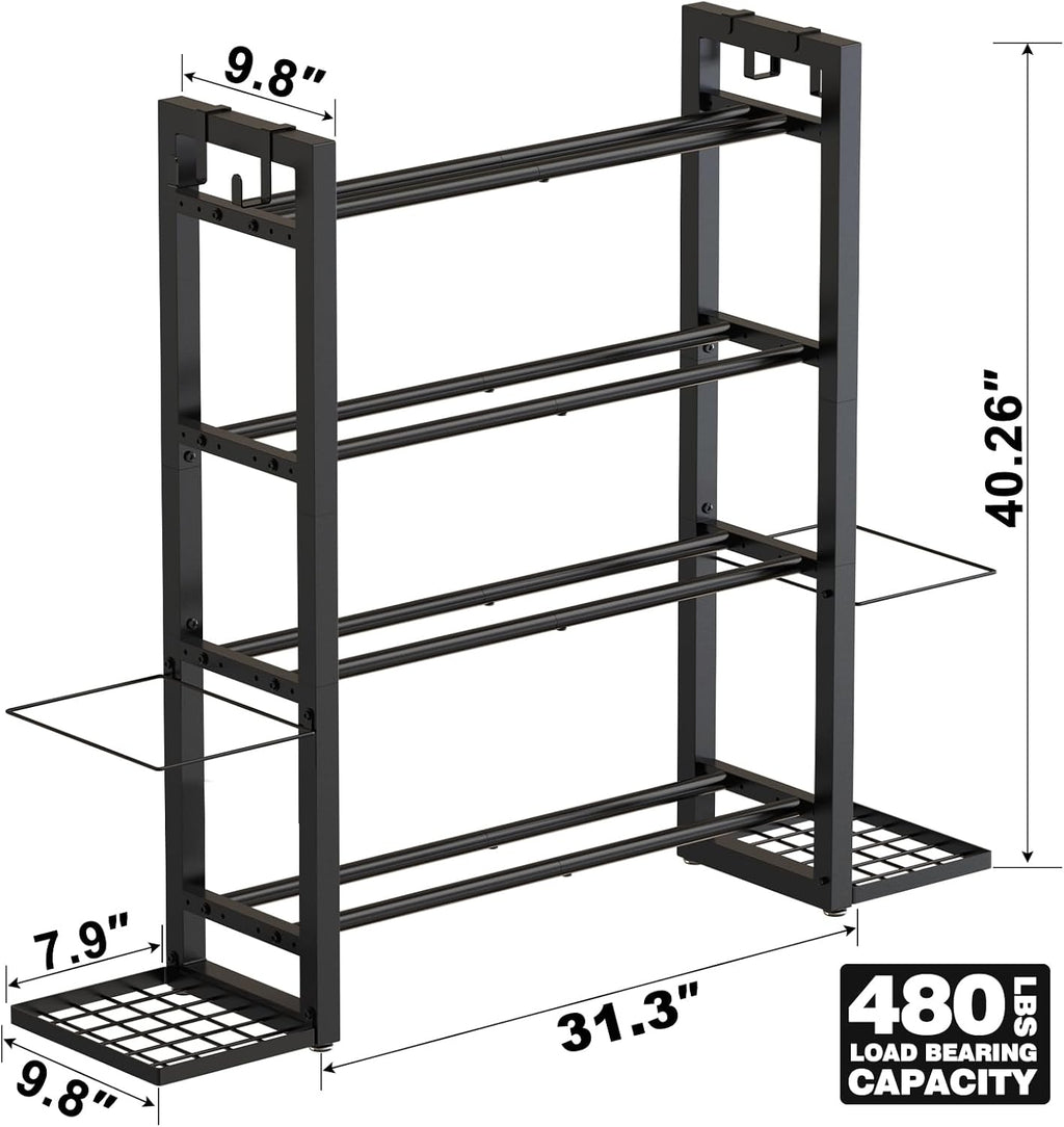 4‑Tier Dumbbell Rack‑With Yoga Mat Holder