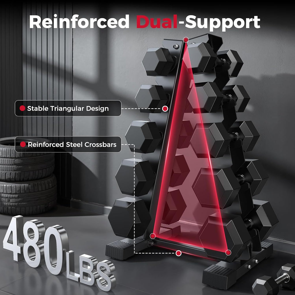 A‑Frame Dumbbell Rack‑Stand Only, 480/800 LBS