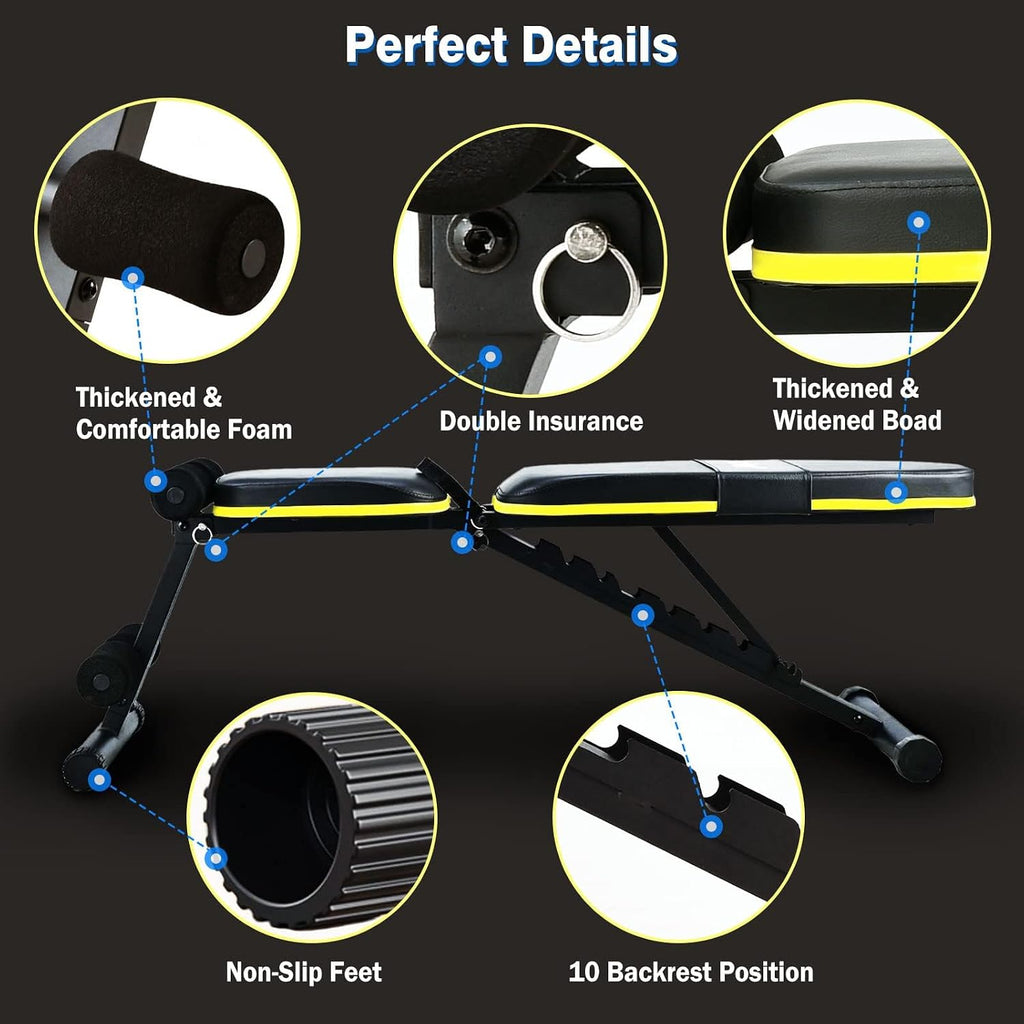 Foldable Adjustable Weight Bench‑700 LBS