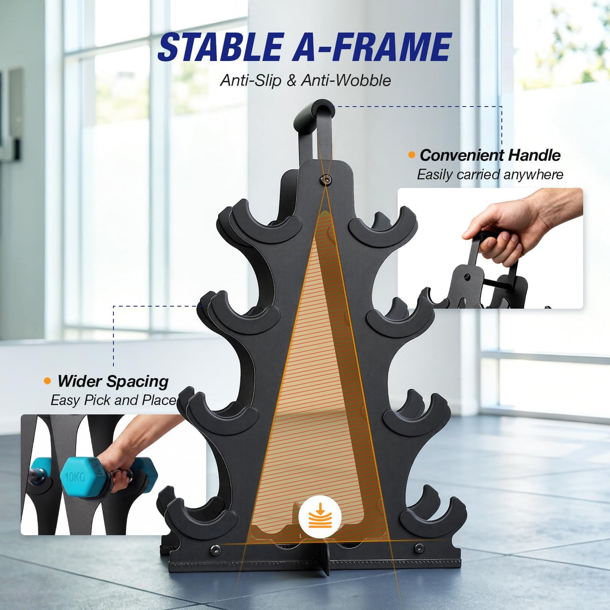 Frame Dumbbell Rack‑Rack Only