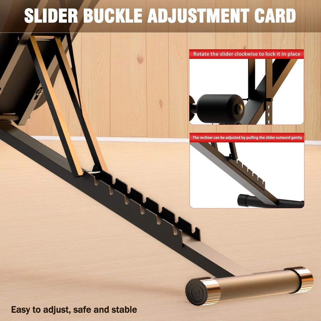 Adjustable Weight Bench‑With Leg Extension, Foldable