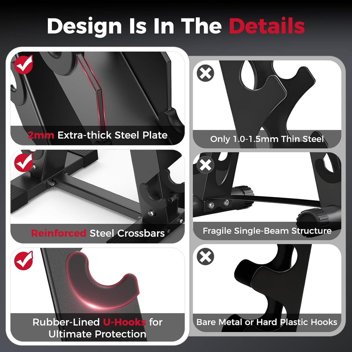 A‑Frame Dumbbell Rack‑Stand Only, 480/800 LBS