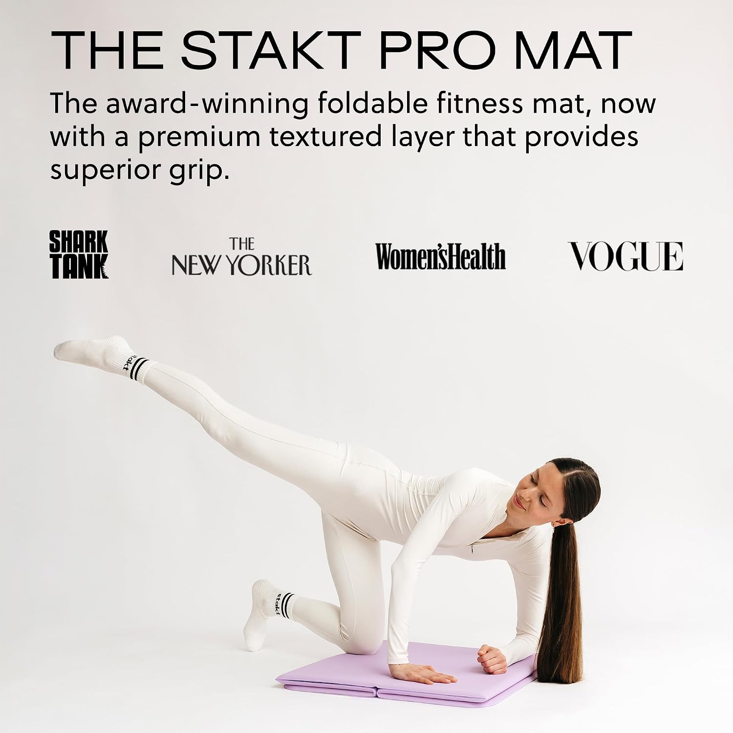 Foldable Yoga Mat Pro‑12mm 2‑In‑1 Fitness Mat
