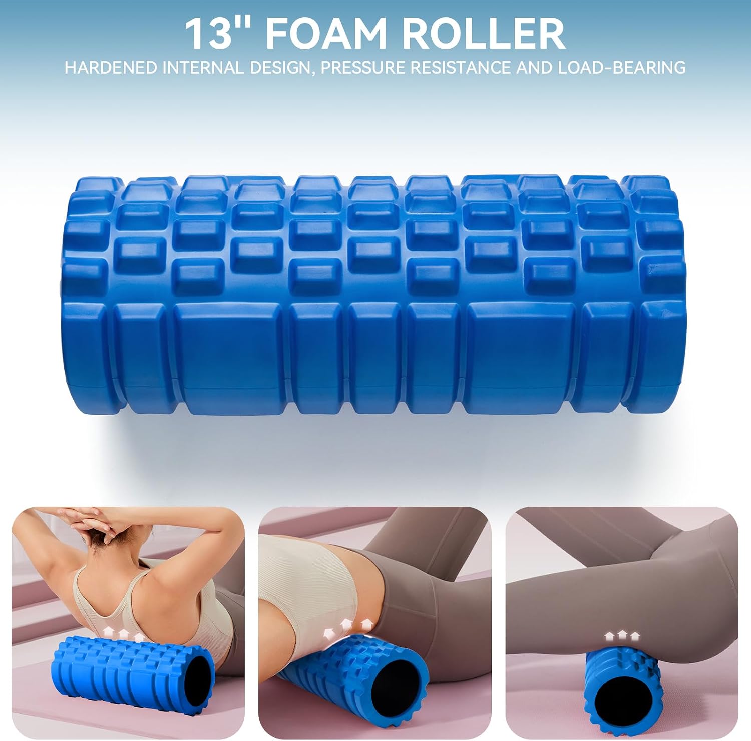 13" High‑Density Foam Roller‑Blue