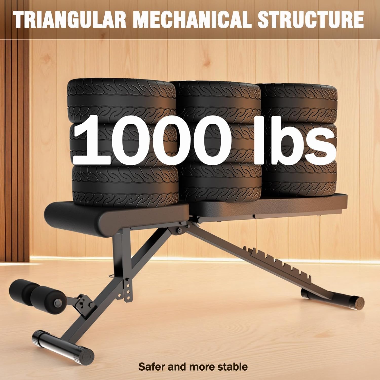 Adjustable Weight Bench‑With Leg Extension, Foldable