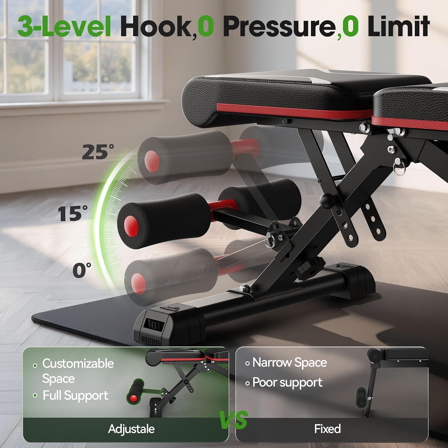 Foldable Weight Bench‑750 LBS