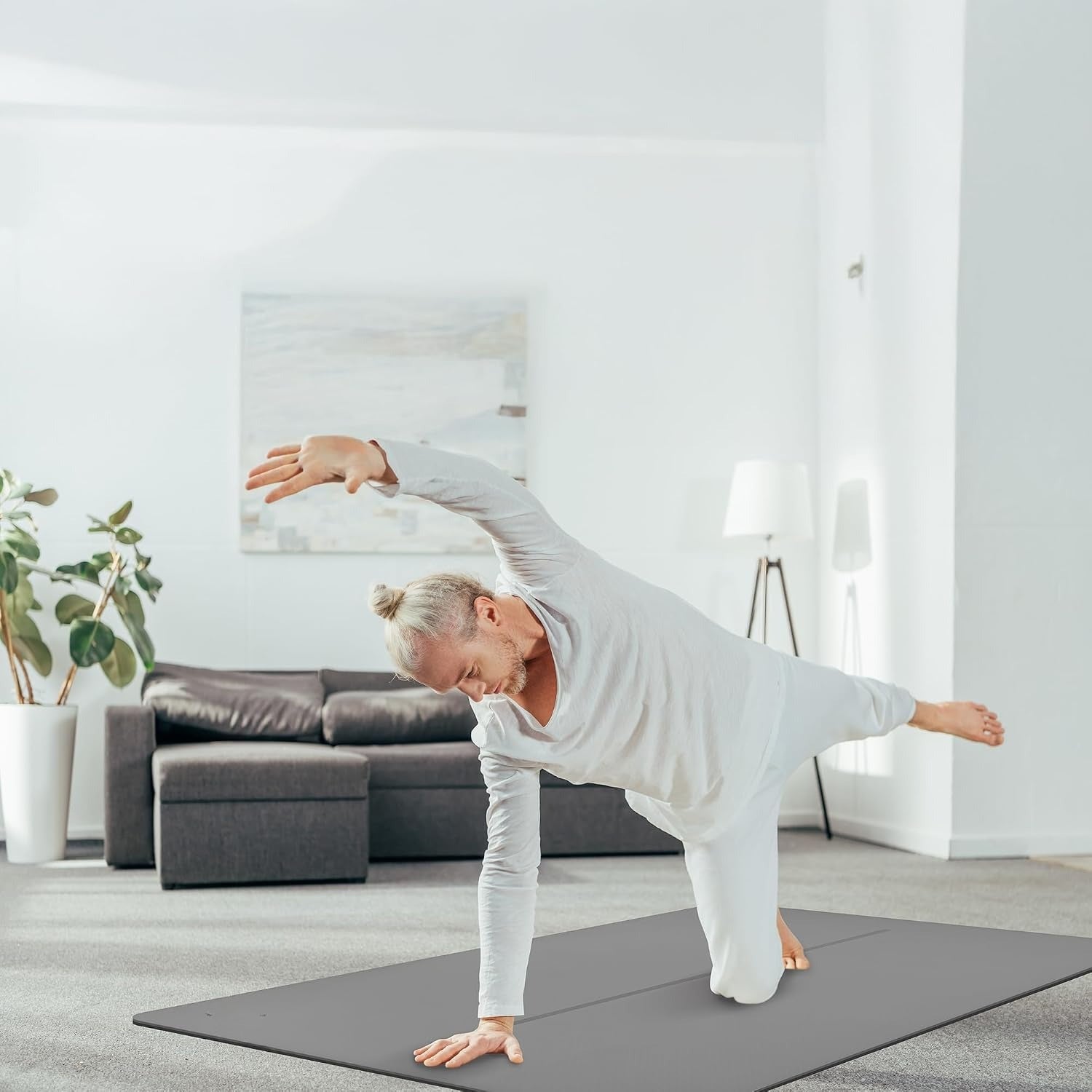 Large 6'x4' Extra‑Wide Yoga Mat