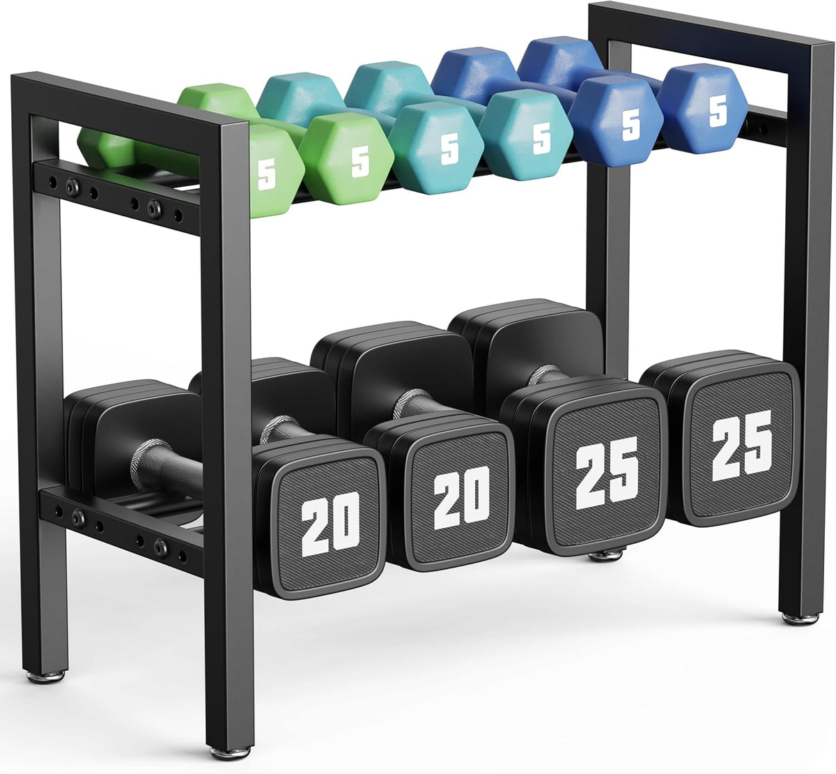 2‑Tier Adjustable Dumbbell Rack‑Rack Only
