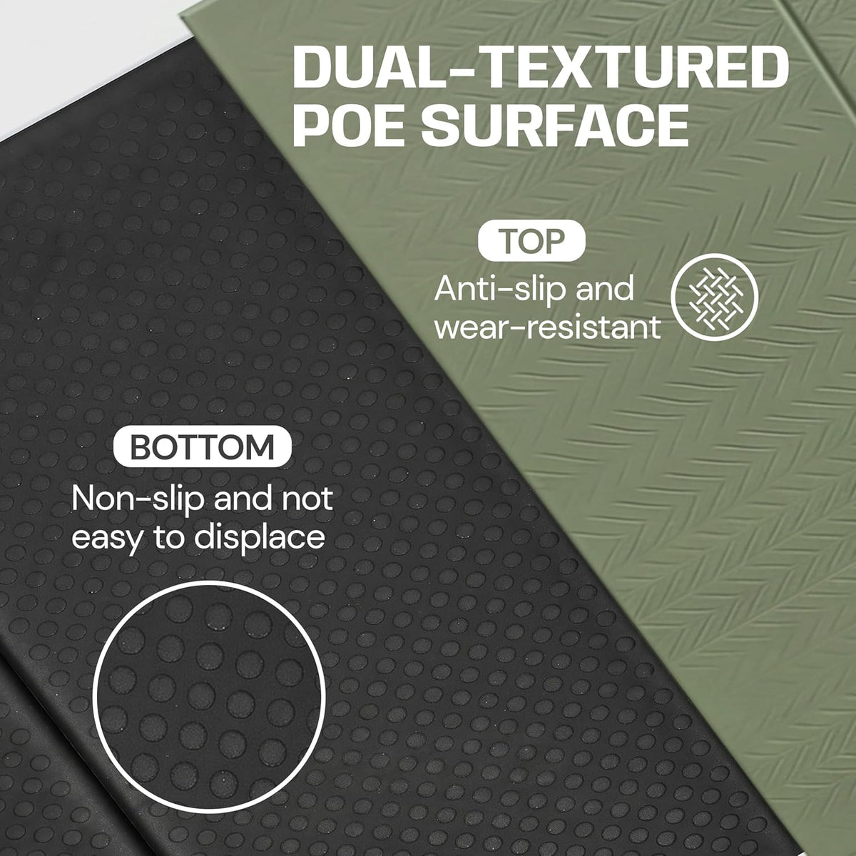 Fold Foldable Yoga Mat‑12mm, Green