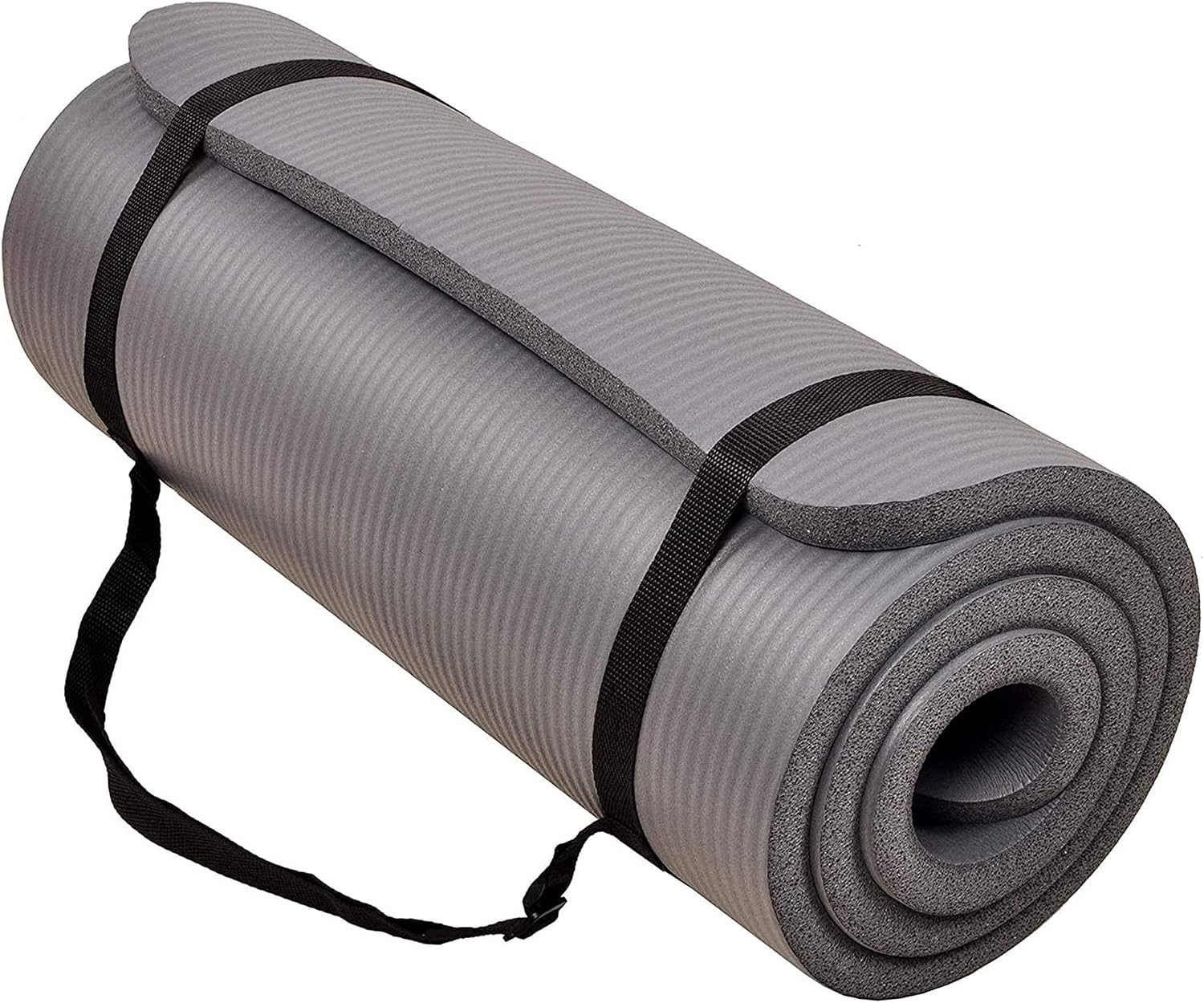 1‑Inch Extra‑Thick Yoga Mat with Carrying Strap