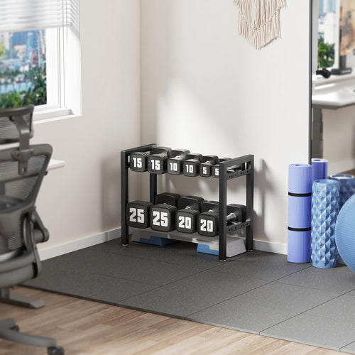 2‑Tier Adjustable Dumbbell Rack‑Rack Only