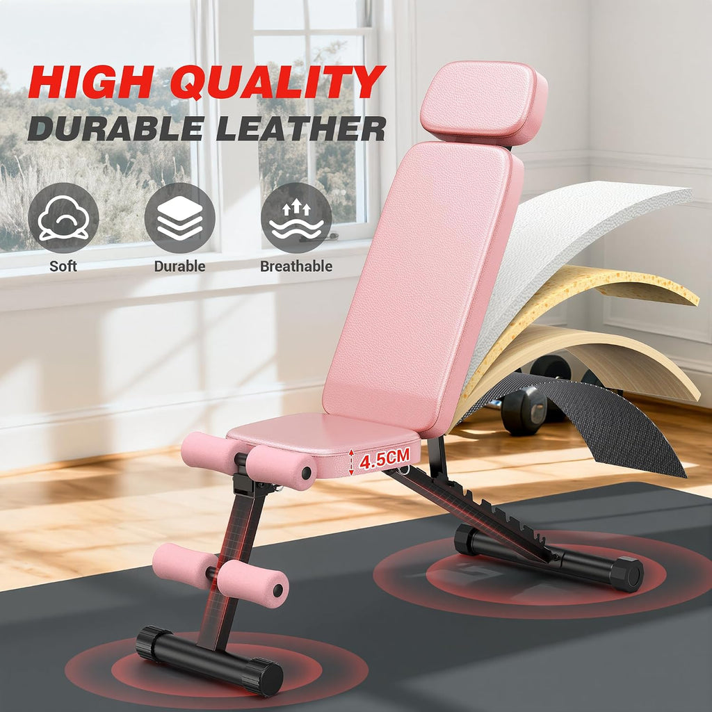 Foldable Adjustable Weight Bench‑800 LBS