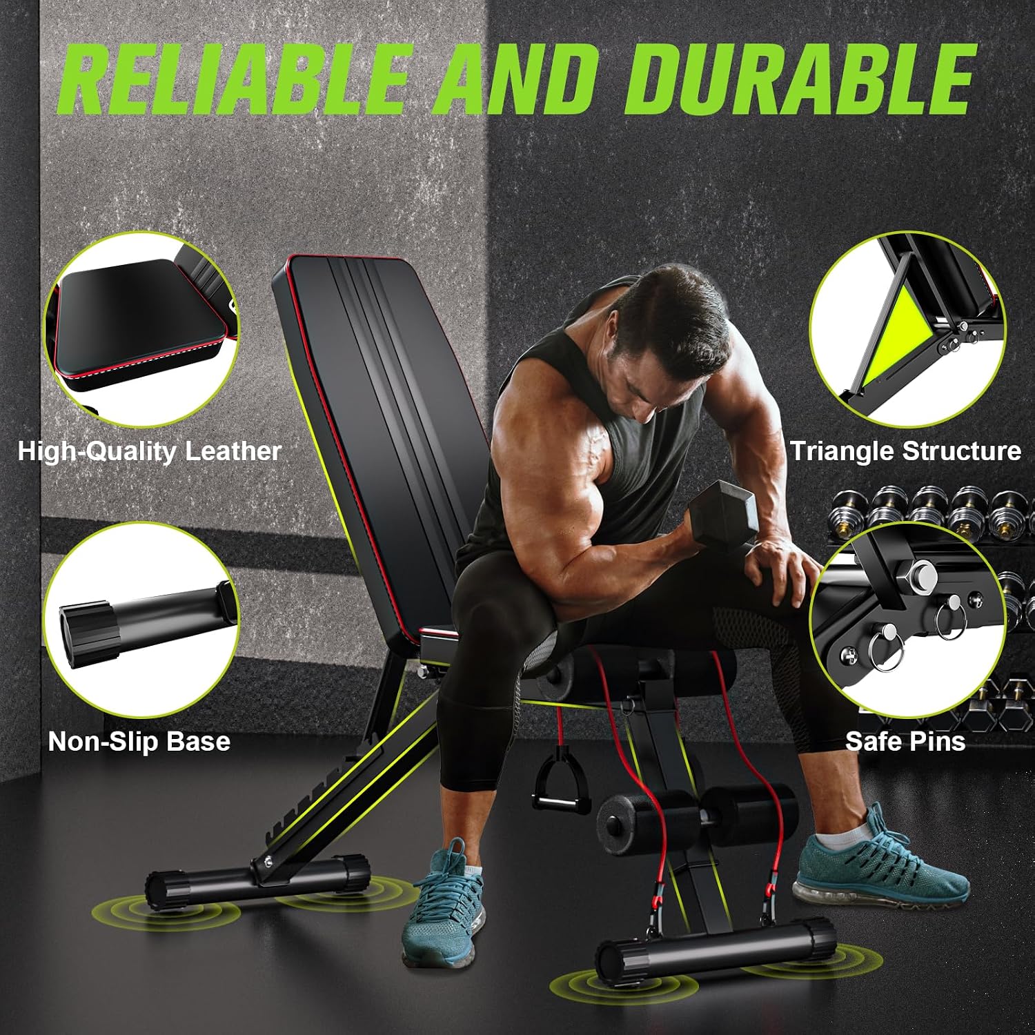 Foldable Weight Bench‑660 LBS