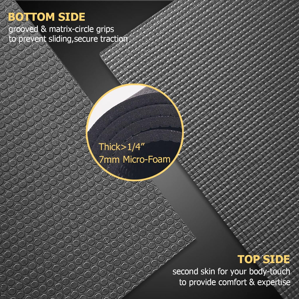 7mm Extra‑Large Non‑Slip Home Gym Exercise Mat