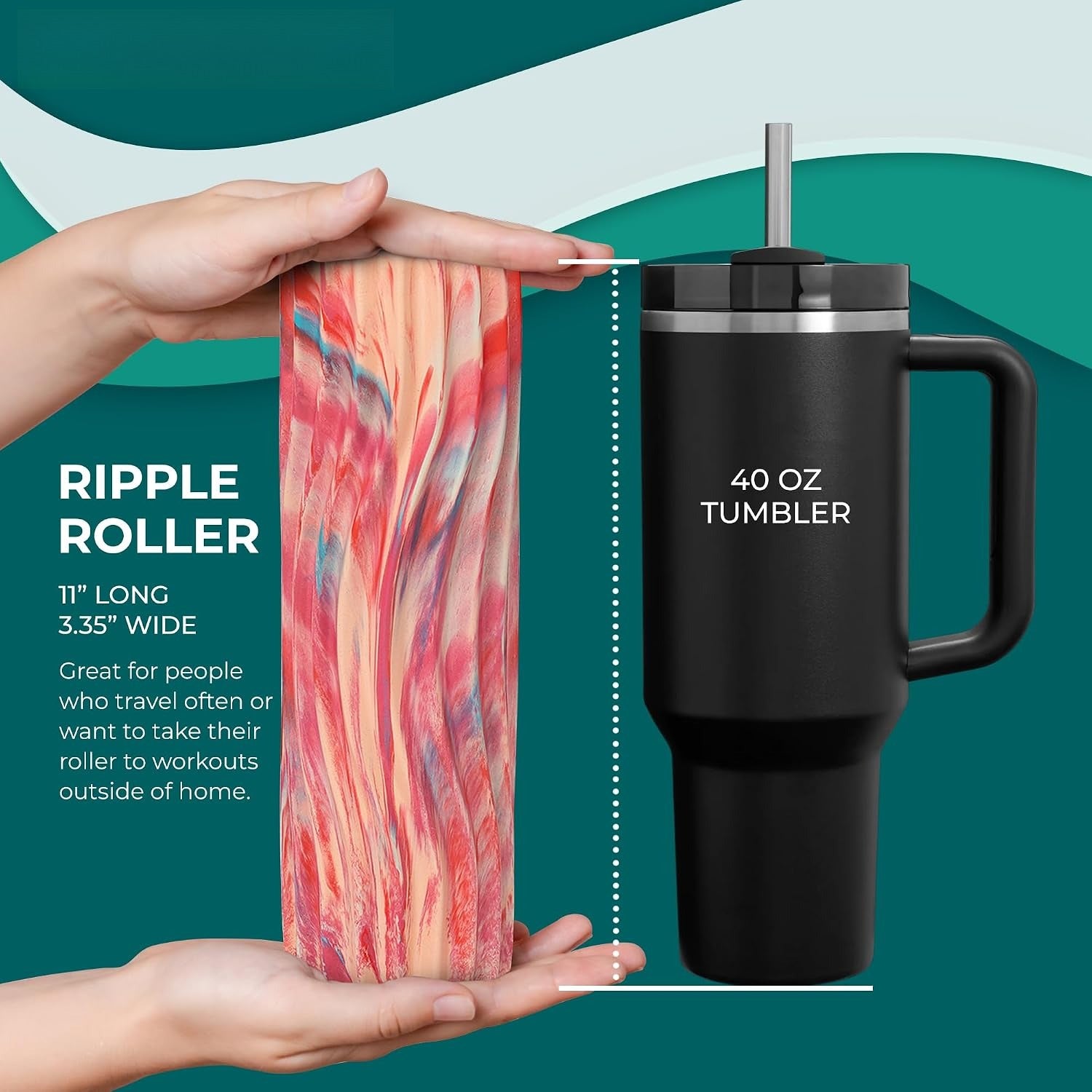 Ripple 11" Mini Foam Roller‑Cotton Candy