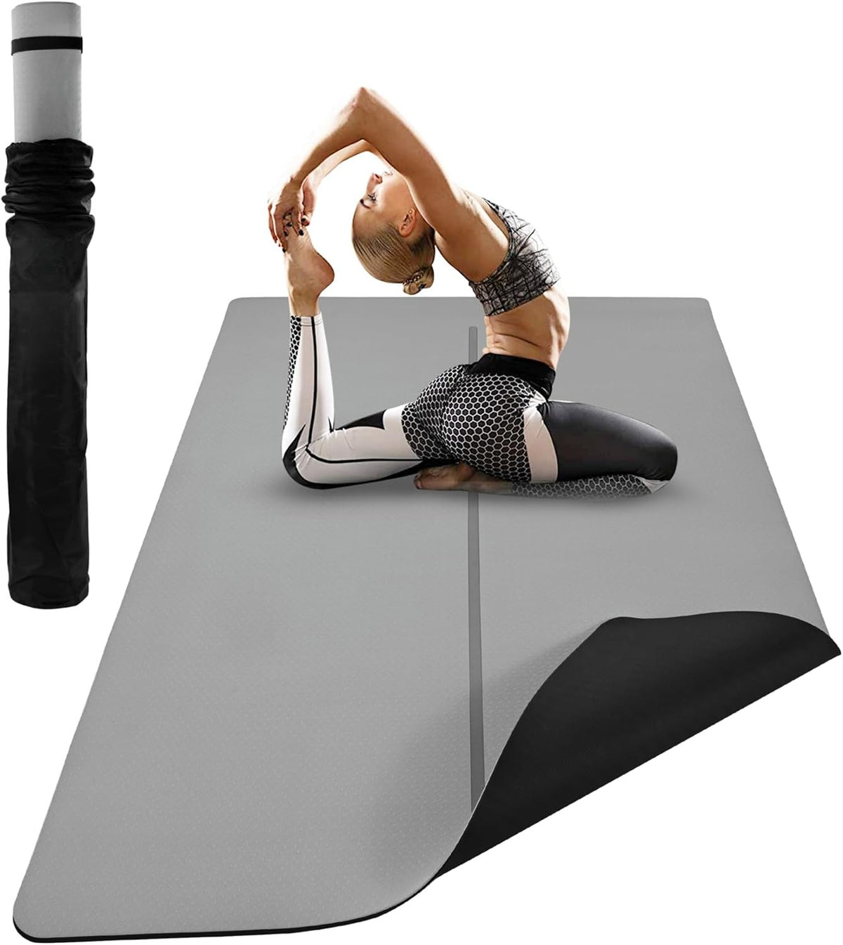 Large 6'x4' Extra‑Wide Yoga Mat