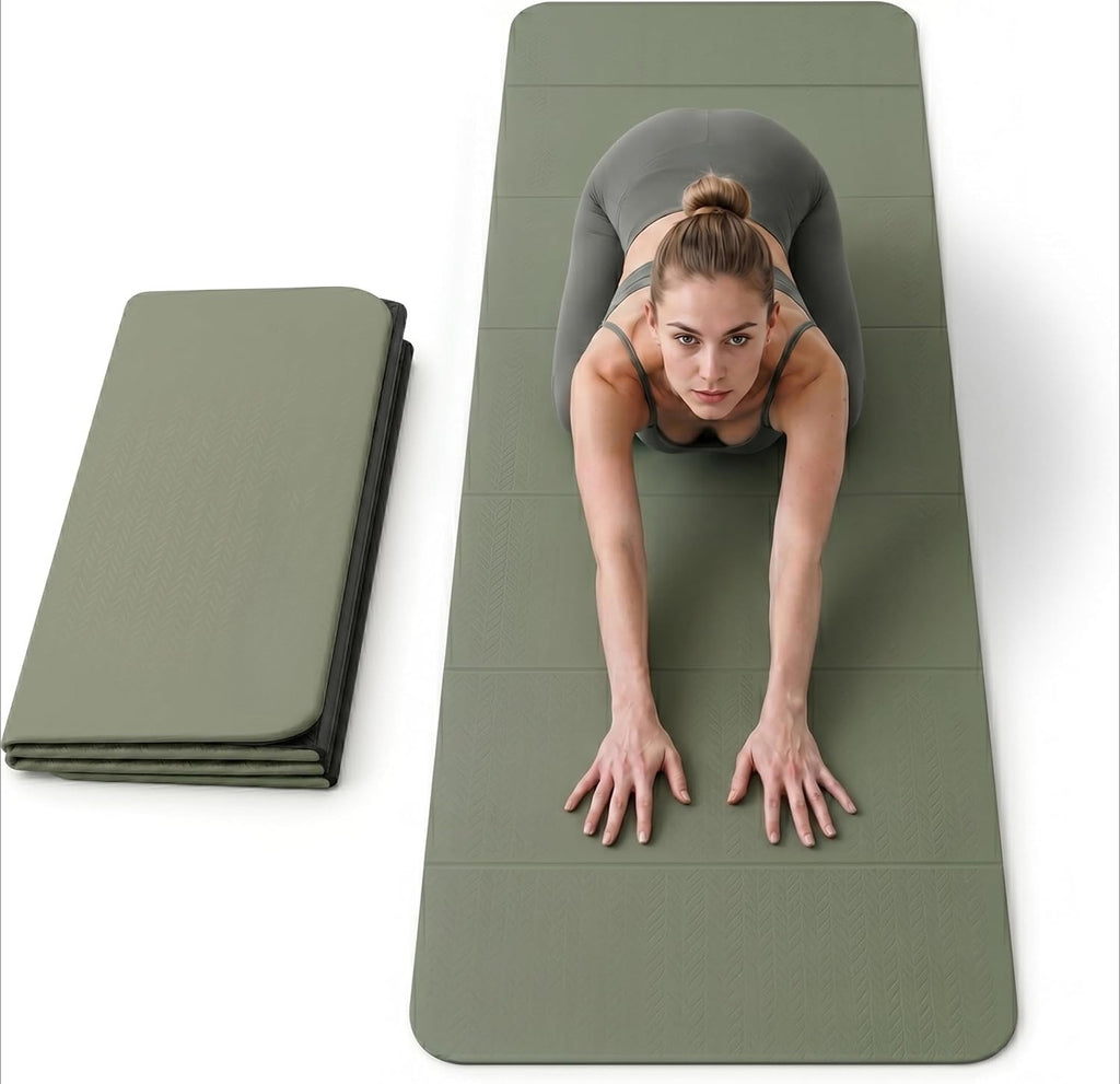 Fold Foldable Yoga Mat‑12mm, Green