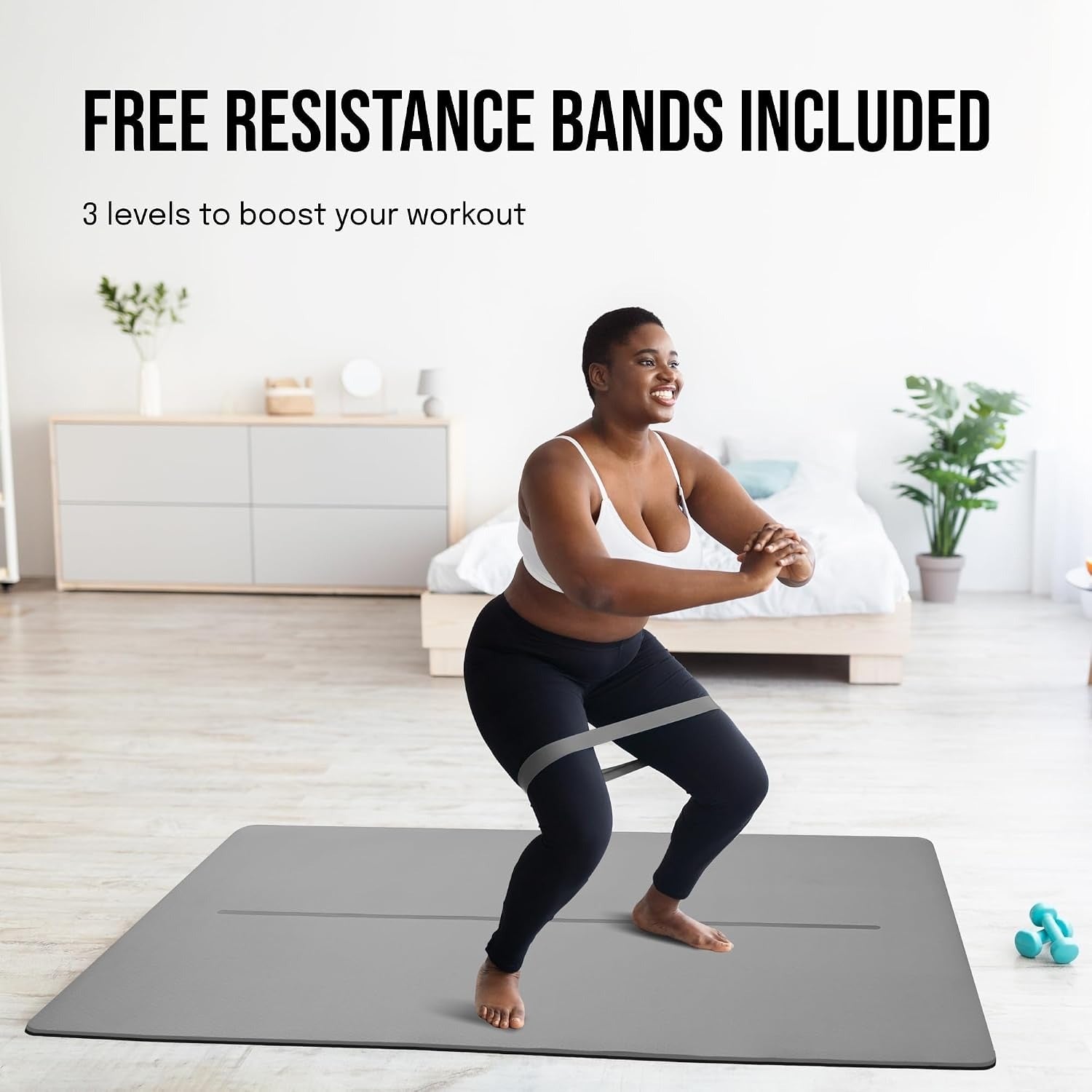 Large 6'x4' Extra‑Wide Yoga Mat